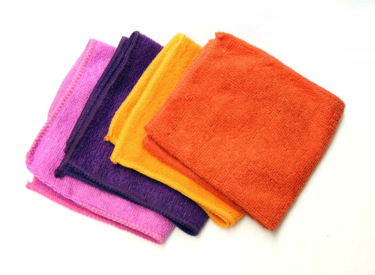 Салфетка из микрофибры 29*29см унив. КРАСНАЯ (50/600)