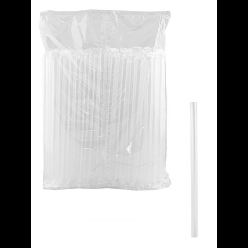 Трубочка в инд.упак. bubbl 12мм*21см  ПРОЗРАЧНЫЕ со скосом (250/1750) 491-008